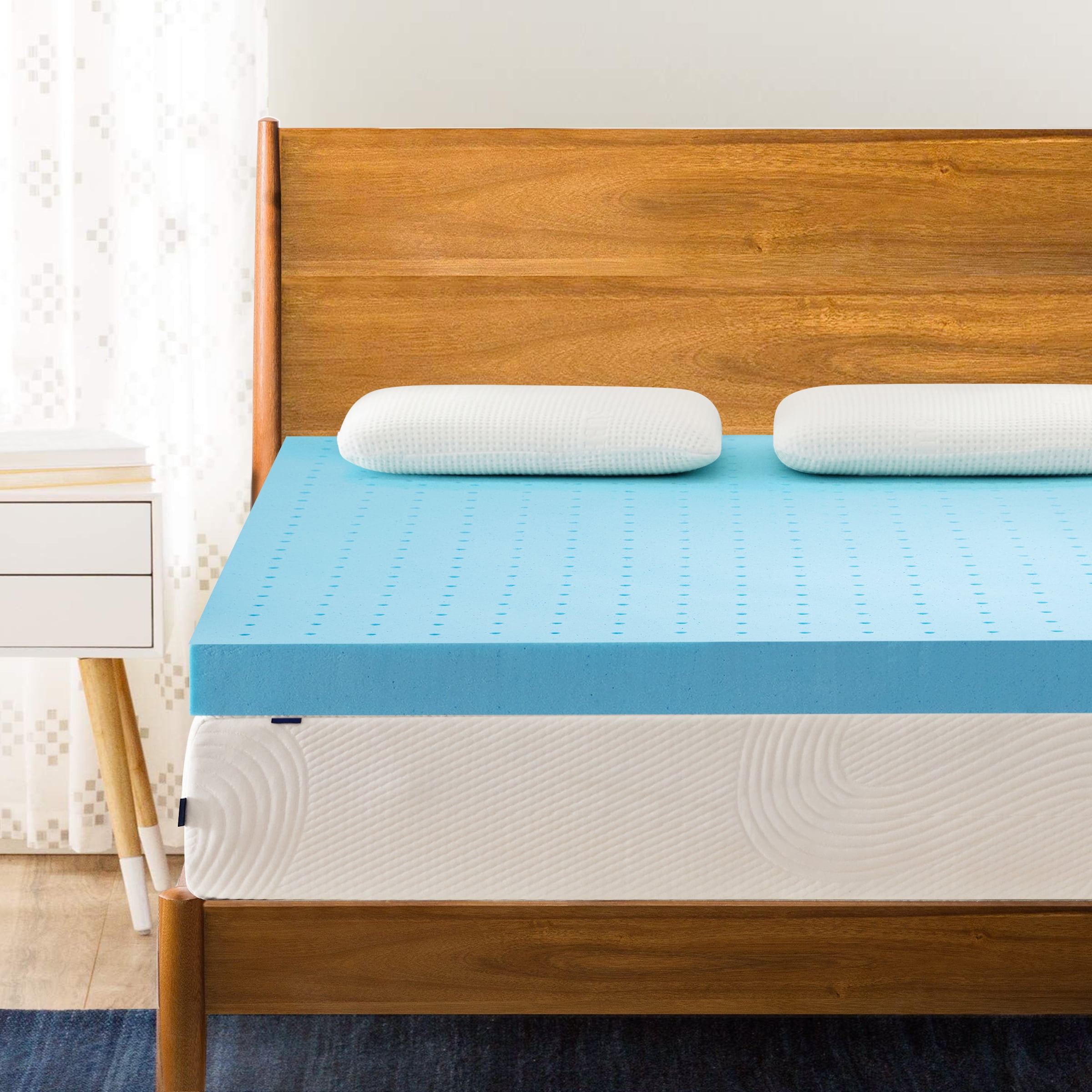 Subrtex 2" Memory Foam Mattress Topper Gel Infused Mattress Pad, California King
