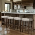 thumbnail image 1 of Subrtex 29" Backless Bar Stool, Wood Upholstered Counter Stool for Kitchen, 4PC, Gray, 1 of 8