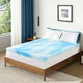 thumbnail image 1 of Subrtex 3" Mattress Topper California King Memory Foam Pad in a Box Wave Pattern Toppers, 1 of 7