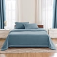 thumbnail image 1 of Subrtex 3-Piece 1600 Thread Count Duvet Cover and Pillowcases Super Soft Microfiber Bed Sheet Set (Full/Queen, Blue), 1 of 10