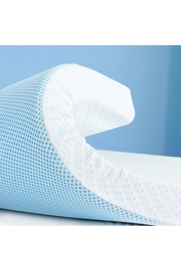 2, 3, or 4 Inch Gel-Infused Memory Foam Mattress Topper with Removable Fitted Cover (3 inch, Full)