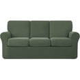 thumbnail image 1 of Subrtex 7-Piece Stretch Sofa Slipcover Sets with 3 Backrest Cushion Covers and 3 Seat Cushion Covers (Sofa, Olive Drab), 1 of 8