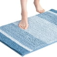 thumbnail image 1 of Subrtex Bathroom Rugs Chenille Plush Bath Mat Water Absorbent,16"x24", Stone Blue, 1 of 7