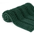 thumbnail image 1 of Subrtex Bathroom Rugs Non-Slip Chenille Soft Striped Plush Bath Mat (Green, 16"x24"), 1 of 8