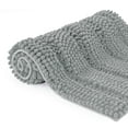 thumbnail image 1 of Subrtex Bathroom Rugs Non-Slip Chenille Soft Striped Plush Bath Mat (Light Gray, 24"x60"), 1 of 8
