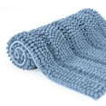 thumbnail image 1 of Subrtex Bathroom Rugs Non-Slip Chenille Soft Striped Plush Bath Mat (Light Purple, 16"x24"), 1 of 8