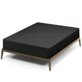 thumbnail image 1 of Subrtex Bed Sheets Wrinkle Resistant Premium Microfiber Deep Pocket Fitted Sheet, Black, Full, 1 of 7