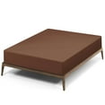 thumbnail image 1 of Subrtex Bed Sheets Wrinkle Resistant Premium Microfiber Deep Pocket Fitted Sheet, Chocolate, Twin, 1 of 7