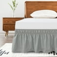 thumbnail image 1 of Subrtex Bed Skirt Wrap-Around Dust Ruffle Elastic 16 Inch Bed Cover, Full, Light Gray, 1 of 8