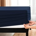 thumbnail image 1 of Subrtex Bedding Fitted Sheet Stain Resistant Soft Brushed Microfiber Single 1 Fitted Sheet for Mattress (Twin, Navy), 1 of 6