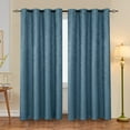 thumbnail image 1 of Subrtex Blackout Curtains 2 Panels Room Darkening Grommet Drapes, Smokey Blue, 52"x 95", 1 of 7