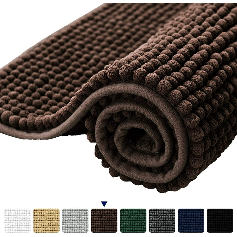 Non Slip Ivy Thick Soft Absorbent Chenille Bath Mat for Bathroom Navy 17 x  24, 17 x 24 - Pay Less Super Markets