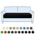 thumbnail image 1 of Subrtex Cushion Covers Separate Seat Stretch Textured Grid (2PCS, Black), 1 of 7