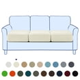 thumbnail image 1 of Subrtex Cushion Covers Separate Seat Stretch Textured Grid (3PCS, Ivory), 1 of 7
