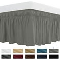 thumbnail image 1 of Subrtex Easy Fit Dust Ruffle, Wrap around Bed Skirts with Long Tailored Drop(Full, Light Gray), 1 of 7