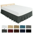 thumbnail image 1 of Subrtex Elastic Wrap Around Bed Skirt Dust Ruffle Smooth Soft Bed Frame Cover 15-inch Drop (Full, Gray), 1 of 6