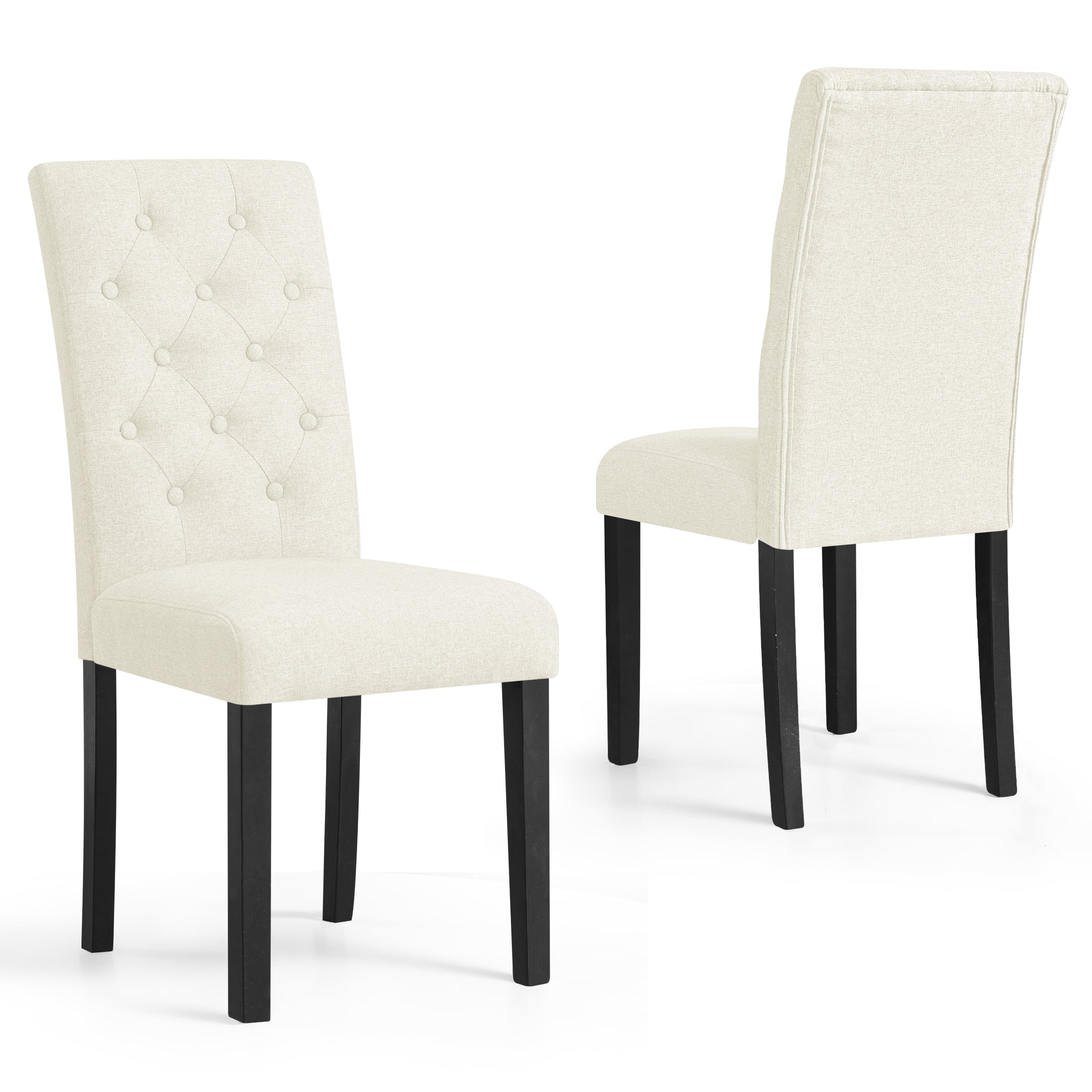 Subrtex Fabric Upholstered Dining Chairs Set of 4, Modern Kitchen and ...