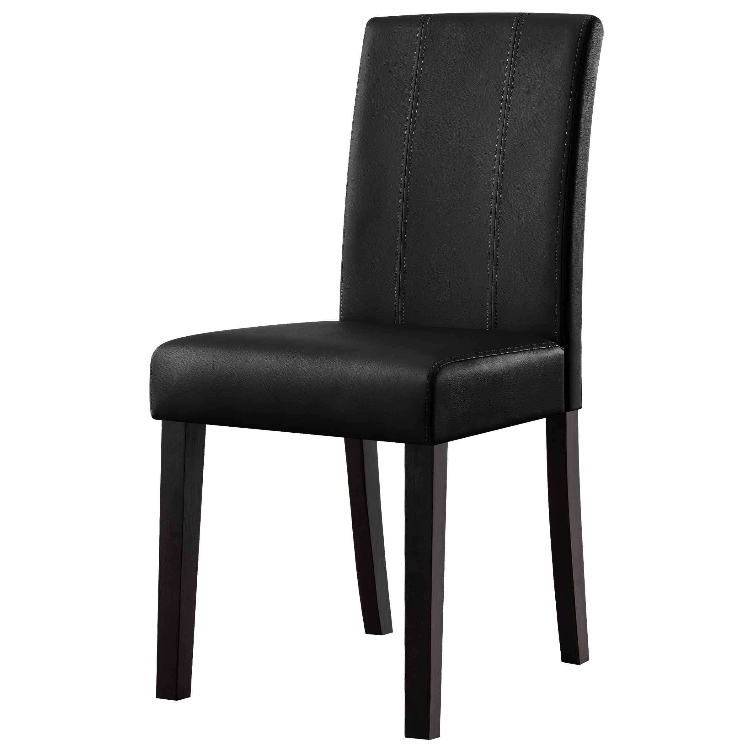 Subrtex Faux Leather Indoor Dining Chair Set of 2, Modern Mid-Century Chairs for Home, Gray