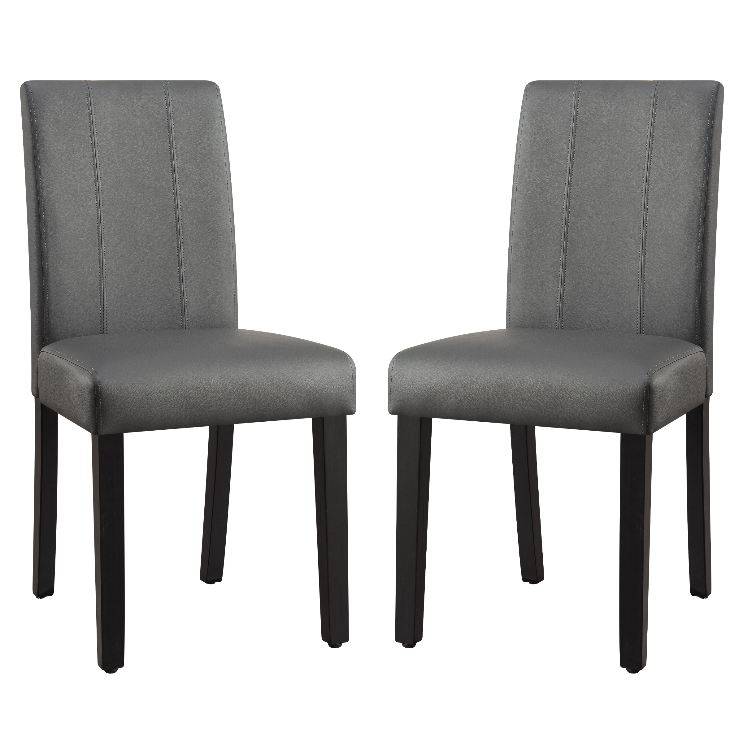 Alden Design MidCentury Modern Padded Dining Chairs, Set of 4, Gray