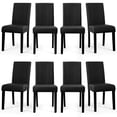 thumbnail image 1 of Subrtex Faux Leather Indoor Dining Chair Set of 8, Modern Mid-Century Chairs for Home, Black, 1 of 8