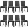 thumbnail image 1 of Subrtex Faux Leather Indoor Dining Chair Set of 8, Modern Mid-Century Chairs for Home, Gray, 1 of 8