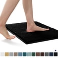 thumbnail image 1 of Subrtex Chenille Bathroom Rugs, Extra Soft and Non Slip Bath Mats, Thick Rubber Backing Washable Shower Rugs & Home Decor Accessories (Black,16"*24"), 1 of 8