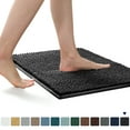 thumbnail image 1 of Subrtex Luxury Chenille Bathroom Rug Extra Soft and Absorbent Shaggy Rugs (Black,16"*24"), 1 of 8