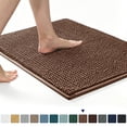 thumbnail image 1 of Subrtex Chenille Bathroom Rugs, Extra Soft and Non Slip Bath Mats, Thick Rubber Backing Washable Shower Rugs & Home Decor Accessories (Brown,16"*24"), 1 of 8
