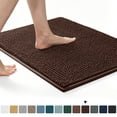 thumbnail image 1 of Subrtex Chenille Bathroom Rugs, Extra Soft and Non Slip Bath Mats, Thick Rubber Backing Washable Shower Rugs & Home Decor Accessories (Chocolate,16"*24"), 1 of 8