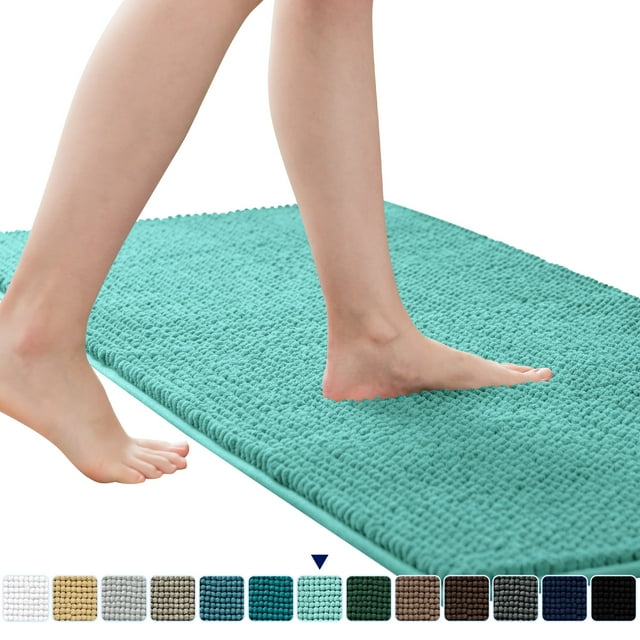 "Subrtex Thick Chenille Bathroom Rug, Extra Soft, Absorbent Shaggy Rugs