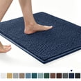 thumbnail image 1 of Subrtex Chenille Bathroom Rugs, Extra Soft and Non Slip Bath Mats, Thick Rubber Backing Washable Shower Rugs & Home Decor Accessories (Navy,16"*24"), 1 of 8