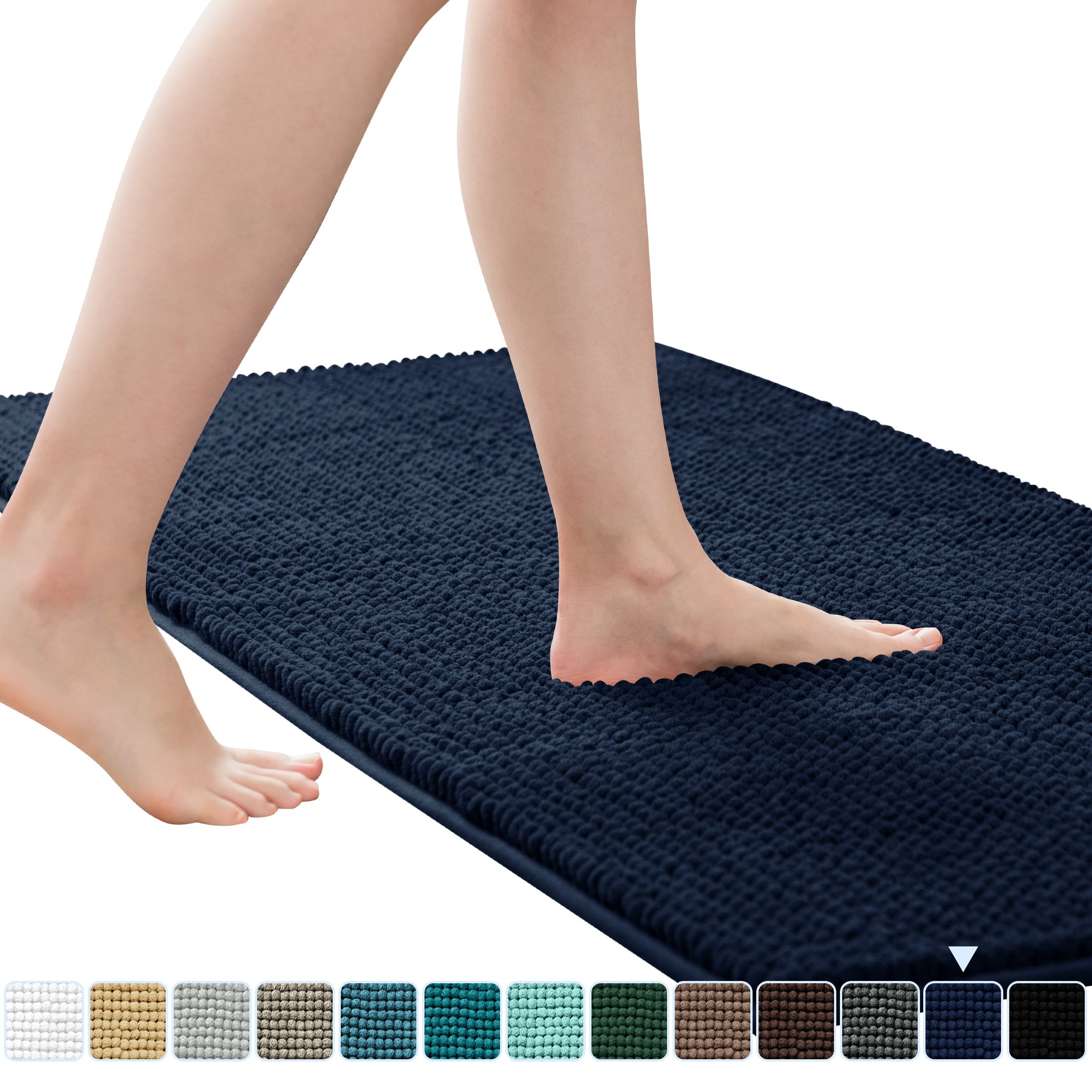 Subrtex Luxury Chenille Bathroom Rug Extra Soft and Absorbent Shaggy