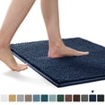 thumbnail image 1 of Subrtex Chenille Bathroom Rugs，Extra Soft and Non Slip Bath Mats，Thick Rubber Backing Washable Shower Rugs & Home Decor Accessories (Navy,20"*32"), 1 of 8