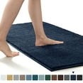 thumbnail image 1 of Subrtex Luxury Chenille Bathroom Rug Extra Soft and Absorbent Shaggy Rugs (Navy,24"*60"), 1 of 8
