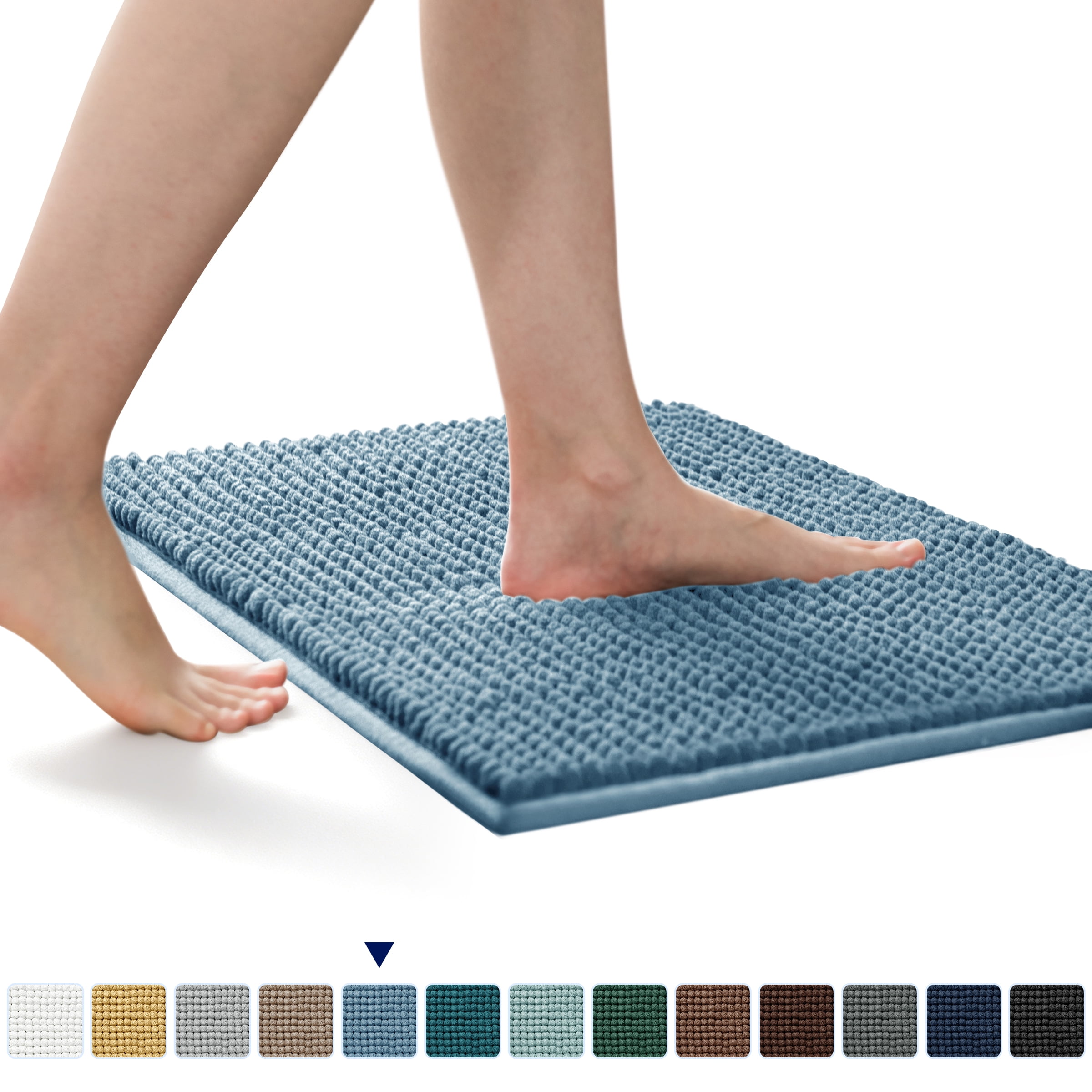 Subrtex Luxury Chenille Bathroom Rug Extra Soft and Absorbent Shaggy ...