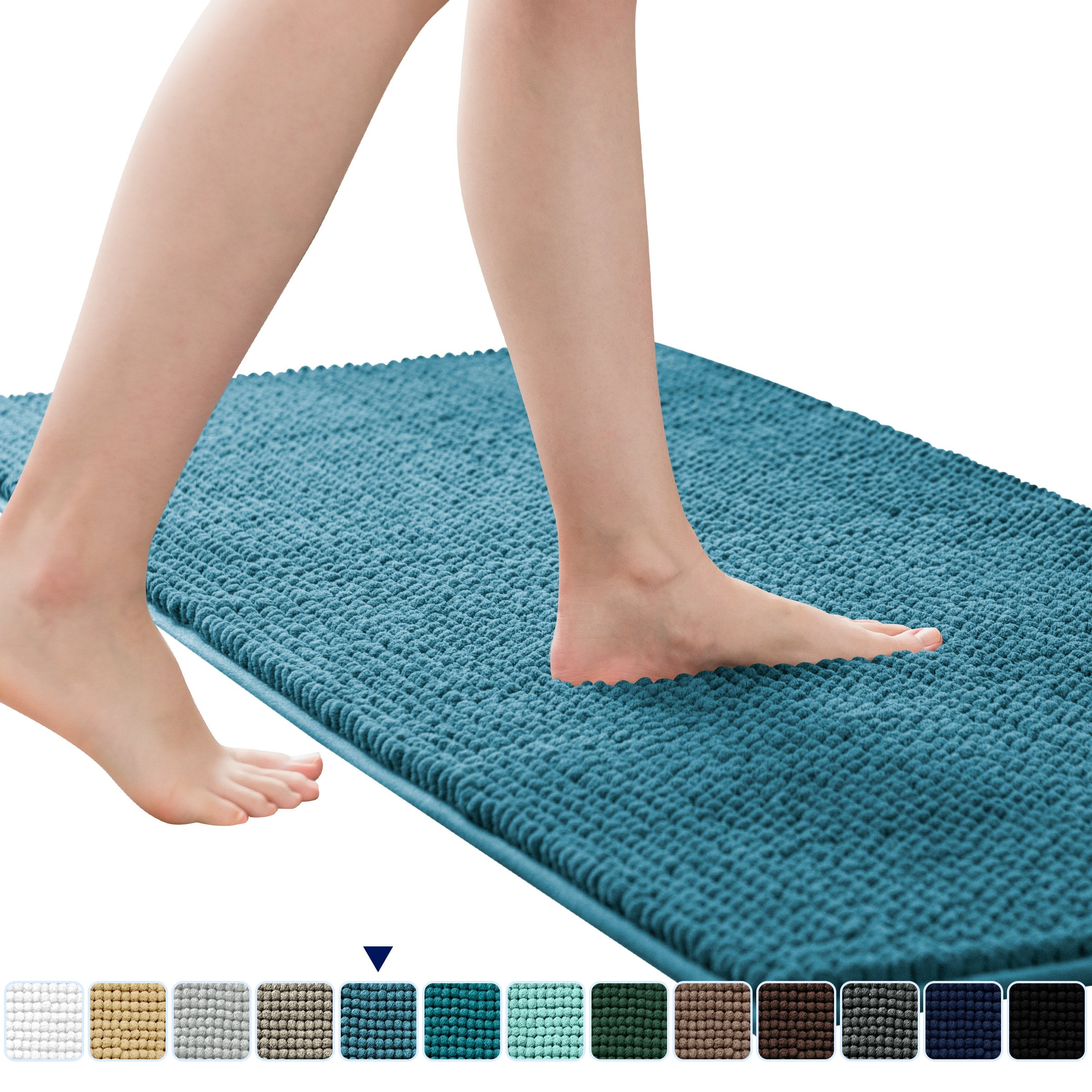 Subrtex Luxury Chenille Bathroom Rug Extra Soft and Absorbent Shaggy