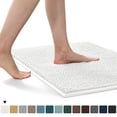 thumbnail image 1 of Subrtex Chenille Bathroom Rugs，Extra Soft and Non Slip Bath Mats，Thick Rubber Backing Washable Shower Rugs & Home Decor Accessories (White,20"*32"), 1 of 8