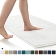 thumbnail image 1 of Subrtex Chenille Bathroom Rugs，Extra Soft and Non Slip Bath Mats Runner，Thick Rubber Backing Washable Shower Bathtub Rugs & Home Decor Accessories(White,24"*60"), 1 of 8