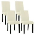 thumbnail image 1 of Subrtex Modern PU Leather Dining Chairs Set of 4, Upholstered Parsons Chairs for Kitchen & Dining Room, White, 1 of 7