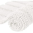 thumbnail image 1 of Subrtex Non-Slip Bathroom Rugs Chenille Soft Striped Plush Bath Mat (Ivory, 20" x 32"), 1 of 7