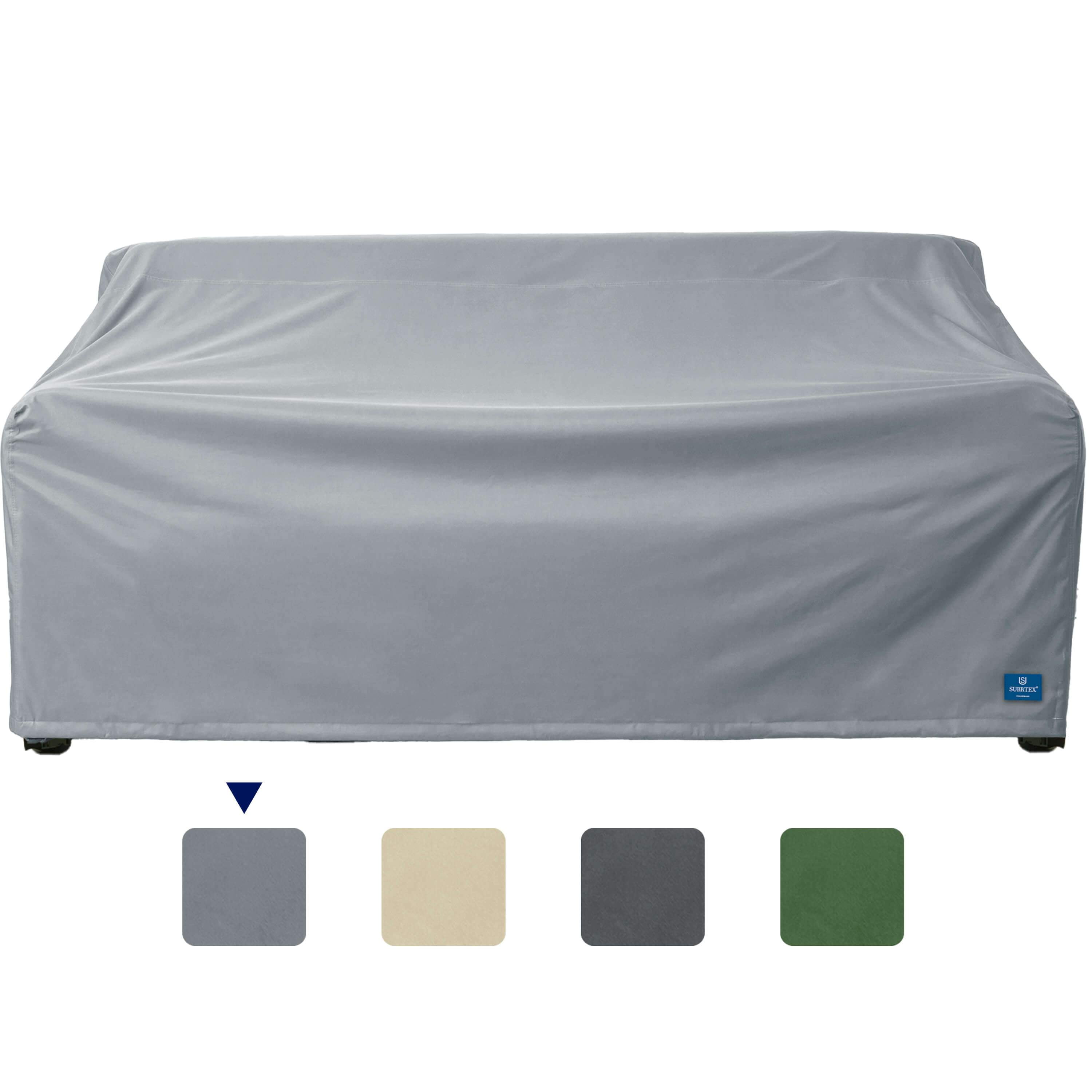 Subrtex Outdoor Sofa Cover Waterproof Couch Cover 2Seater Patio Furniture Protector, Light Grey
