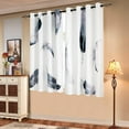 thumbnail image 1 of Subrtex Printed Colorful Curtains Room Darkening Thermal Insulated Valance Grommet Top Window Drapes 2 Panel Set (White, 52" x 63"), 1 of 5