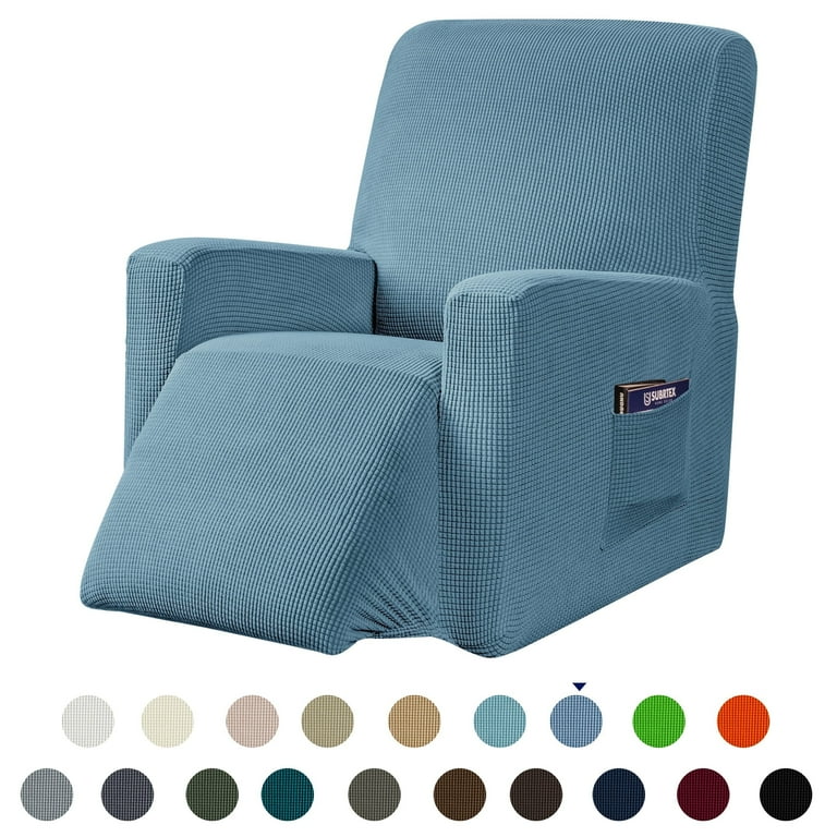 【新品】O&E STRETCH COVER DENIM Subrtex Recliner Slipcover with Pockets Stretch Furniture