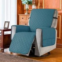 Subrtex Reversible Quilted Recliner Chair Slipcover, Turquoise