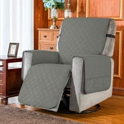 Subrtex Reversible Recliner Chair Pet-Friendly Microfiber Fabric Slipcovers, Light Gray