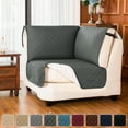 thumbnail image 1 of Subrtex Reversible Sectional Corner Sofa Slipcover L Shape Corner Covers with Elastic Straps (Gray), 1 of 8