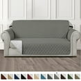 thumbnail image 1 of Subrtex Reversible Sofa Slipcover Non-Slip Washable Couch Cover (Small Sofa, Light Gray), 1 of 9