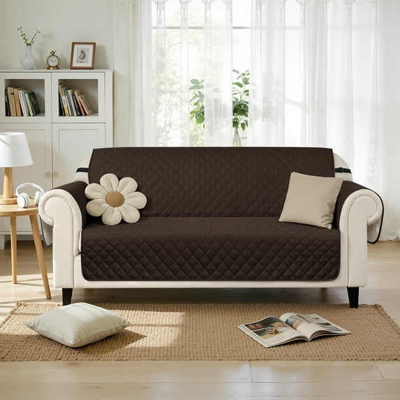 Subrtex Sofa Covers Waterproof Couch Cover Non Slip Couch Cover For Dogs (Sofa, Chocolate)