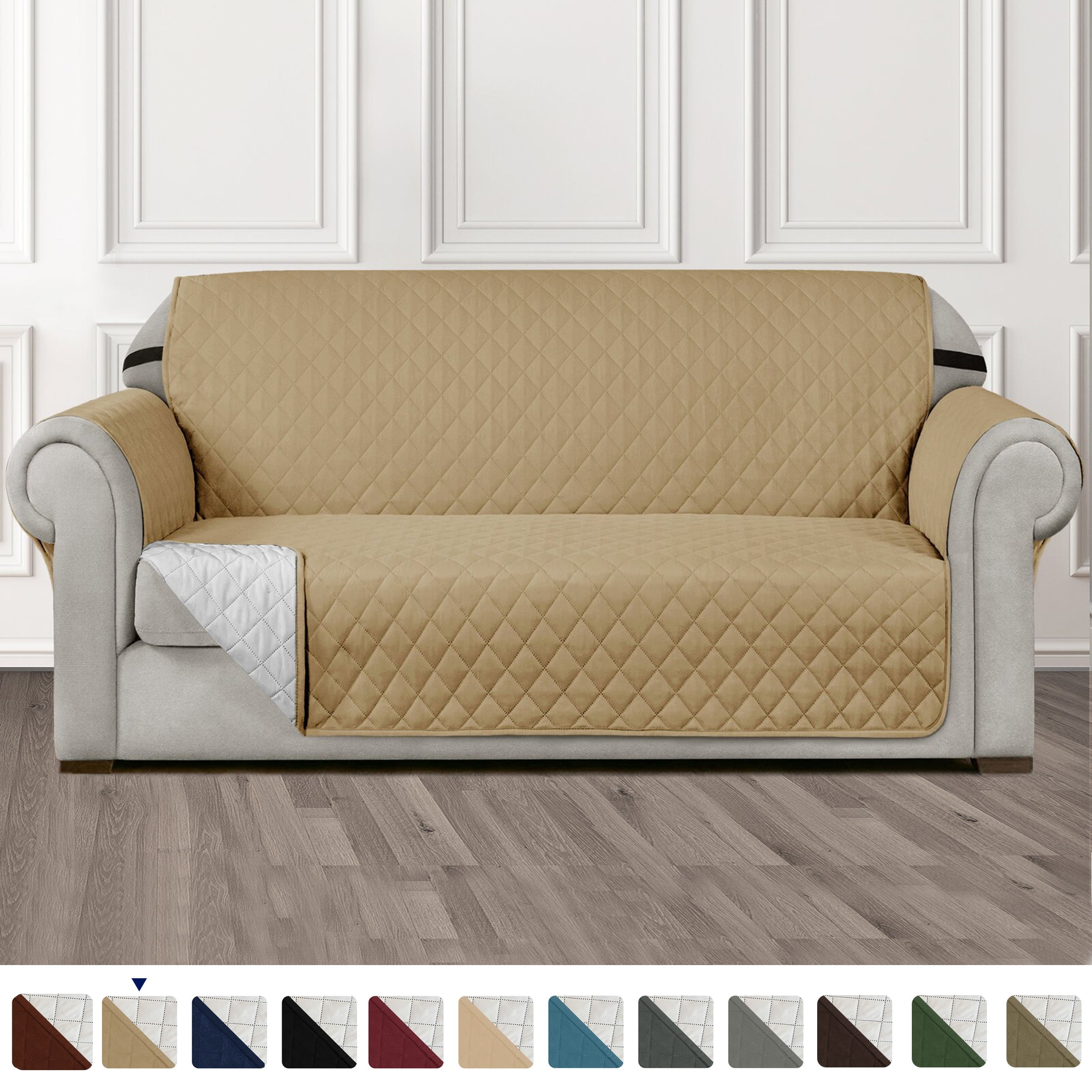 Subrtex Reversible Sofa Slipcover Non-Slip Washable Couch Cover (Sofa