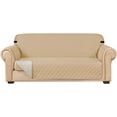 thumbnail image 1 of Subrtex Reversible Sofa Slipcover Quilted Couch Cover,XL Sofa,Sand, 1 of 6